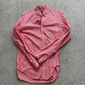 Men’s Lands’ End Gingham Button Down Shirt 15-34 Slim Fit